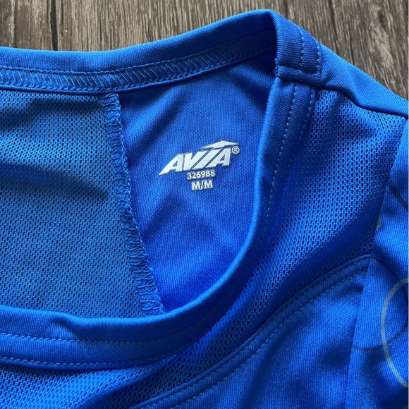 Avia Blue Athletic Workout Top Sz M - Picture 2 of 5